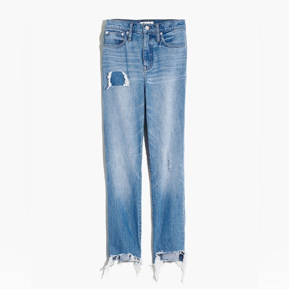 MADEWELL CLASSIC STRAIGHT JEAN IN CORRIE WASH STEP HEM EDITION 27
